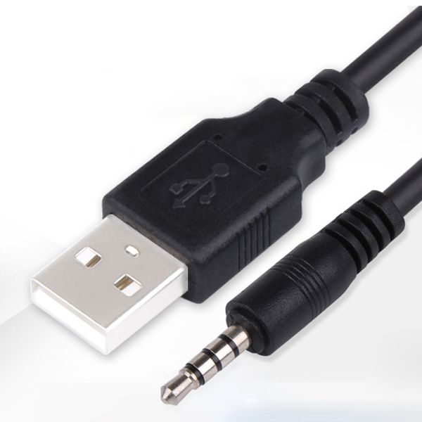 MP3 MP4 için USB 3,5 mm Aux Audio Ses Stereo Kulaklık Jak Fiş Kablosu 1m