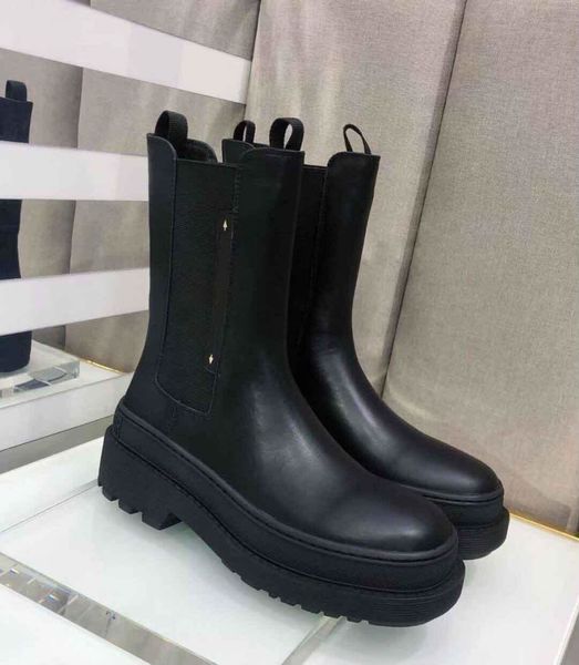 

winter fashion chelsea design trial ankle boot black white calfskin leather women booties party wedding lady brand martin booty eu35-40