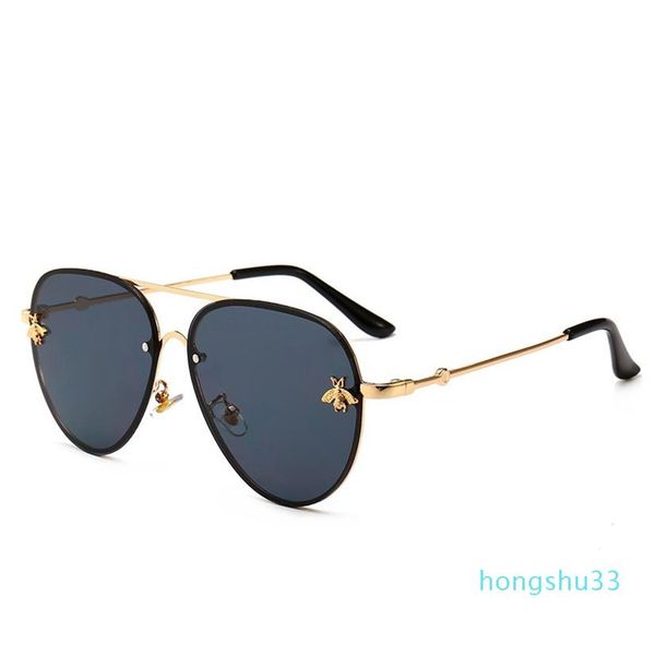 

2021 brand design sunglasses women men brand designer good quality fashion metal oversized sunglasses vintage female male uv400225n, White;black