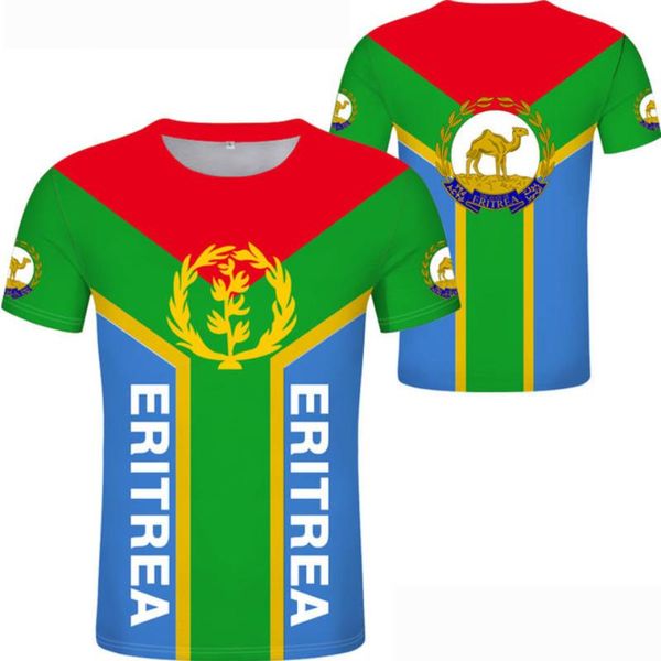 Herren T-Shirts Afrika Land Eritrea Flagge 3D-Druck T-Shirt Damen Herren Sommermode Kurzarm Lustiges T-Shirt Grafik T-Shirts StreetwearHerren