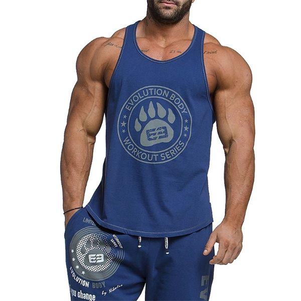 Moda de moda masculina sem mangas de fitness muscular Muscle Gym de camisa de camiseta Exercício Sport Tank Top Men Colet 220531