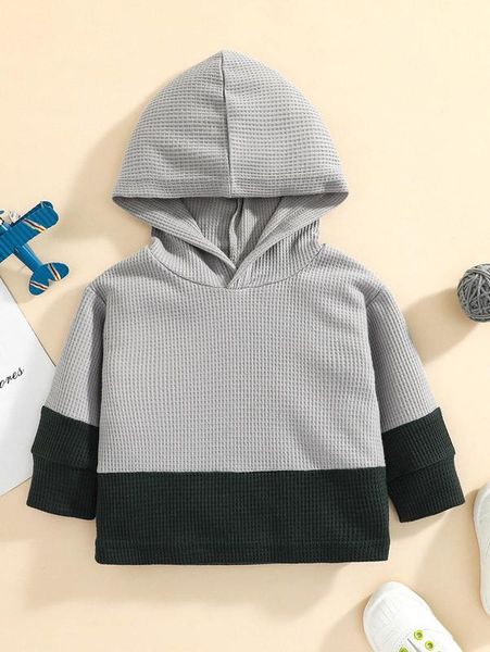 

baby two tone hoodie she, Black