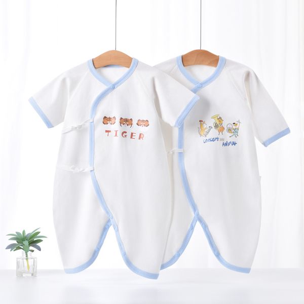 

kids clothing rompers 2022 new baby onesie pure cotton four seasons boneless underwear for newborn kazuyi round leg series, Blue