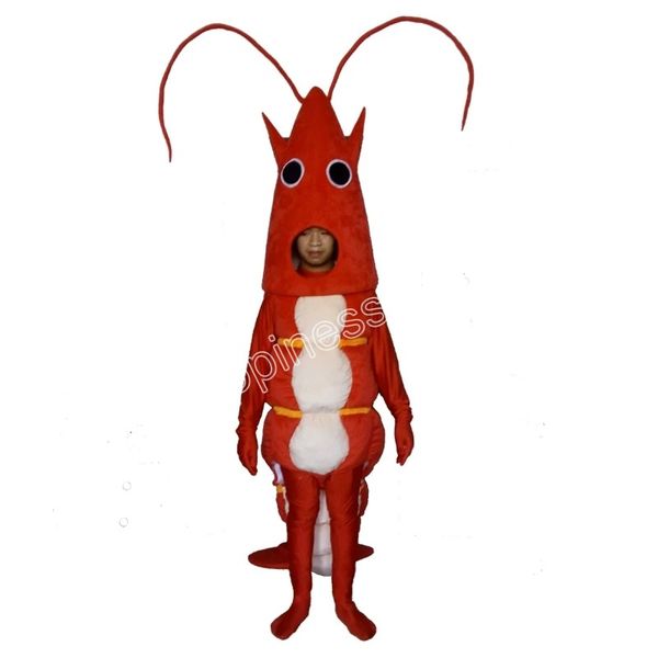 Производительность Новый красный омаров талисман костюмы на хэллоуин рождественские мультфильм наряды персонажей костюм рекламные листовки одежды на одежде карнавал унисекс