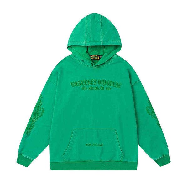 

2022 autumn new loose loop high street hooded hooded hoodie, Black