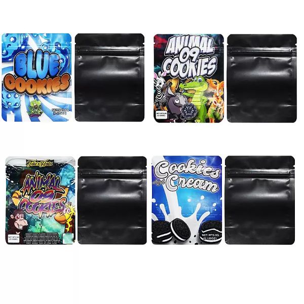 

2022 latest 3.5 mylar bag edibles package 70 styles pangcakes gorilla glue runtz gelato matte plastic zipper resealable