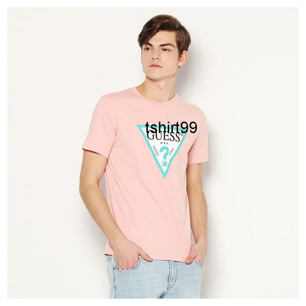 

guess new cotton short sleeve round neck men's t-shirt, White;black