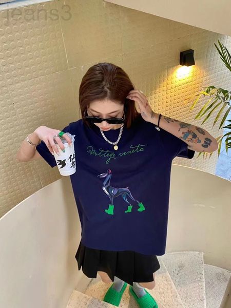 

women's t-shirt designer 2022 niche summer new cartoon fun doberman dog letter printed short sleeve t-shirt versatile casual 6lxf, White