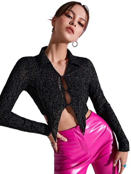 

asymmetrical hem flocked mesh s9mt#, White