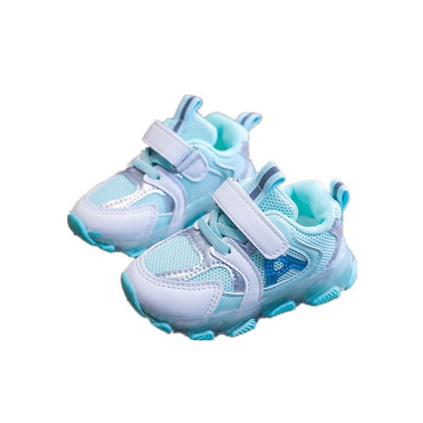 

kids athletic childrens shoes baby sneakers boys girls footwear running sports children spring fashion lighting casual e1433, Black