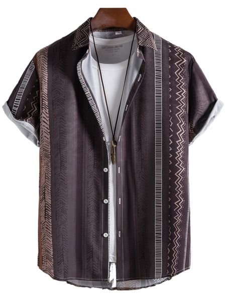 

men geo print shirt without tee w8is#, White;black