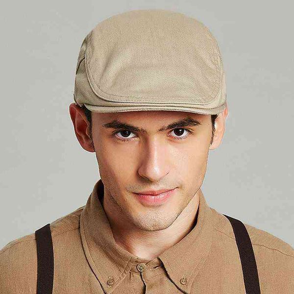 2022 Spring e Summer Cotton Back Wear Climbing Hat para Lady Big Head Man Newspaper Boys Hat Plus Size Boina 5558cm 5961cm J220722