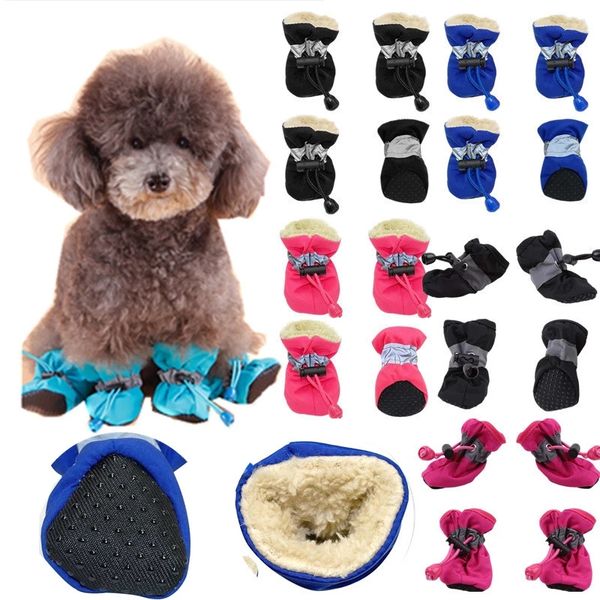 

dog apparel 4 pieces anti-slip puppy shoes pet protection soft sole dogs shoess winter summer waterproof pet paw care inventory wholesale