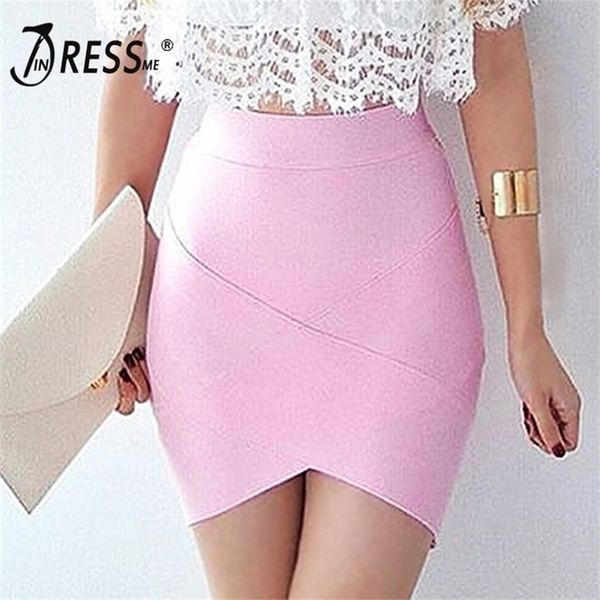 

indressme 2019 women s mini irregular elastic bandage skirts slim pencil bodycon skirts summer wholesale t200712, Black