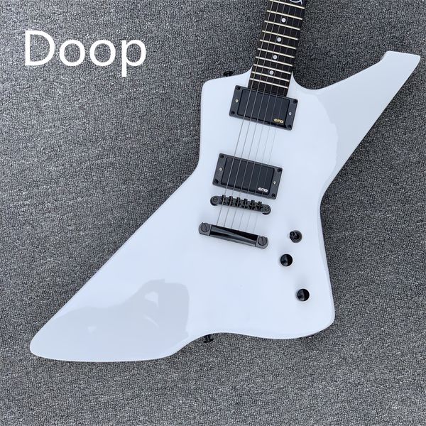 

cusnew snake byte james hetfield signature white explorer electric guitar rosewood fretboard 9v battery box copy emg pickups black hardware