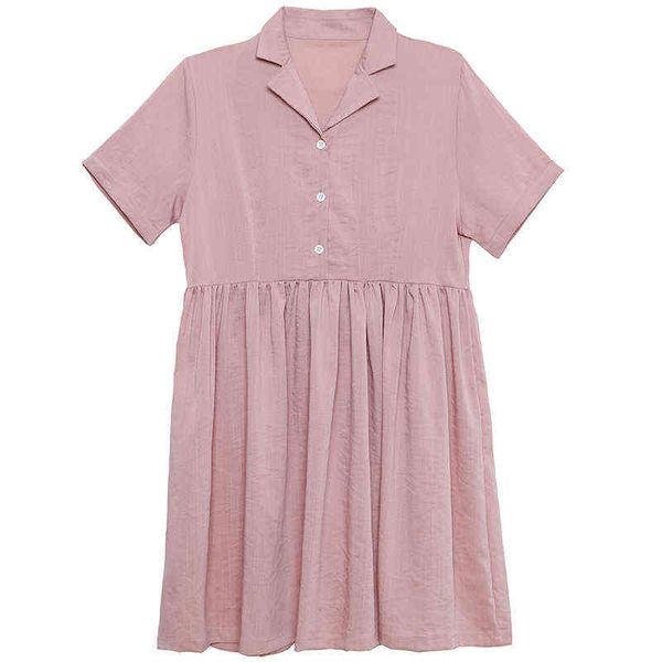 Mangas curtas colar de gola de turmapda vestido de verão de verão high blot button mostro gestante mulher vestido de chiffon gravidez mini vestidos j220628