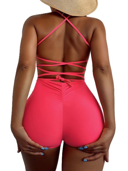 

cut-out criss cross one piece swimsuit w5gh#, White;black