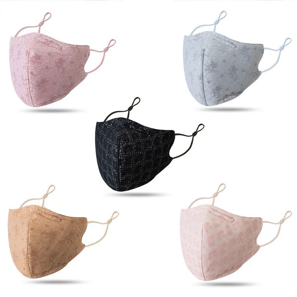 

reusable cloth face masks lace breathable mask with adjustable ear loops and individually wrap for adult
