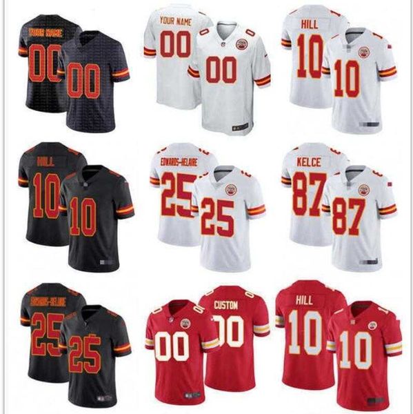 

KCC Custom Mens Women Youth Kids American Football Jersey Any 32 Teams Player Game Jersey All Stitched Wholesale Sport Athletic Wear Red Embroidered S-4XL, Color