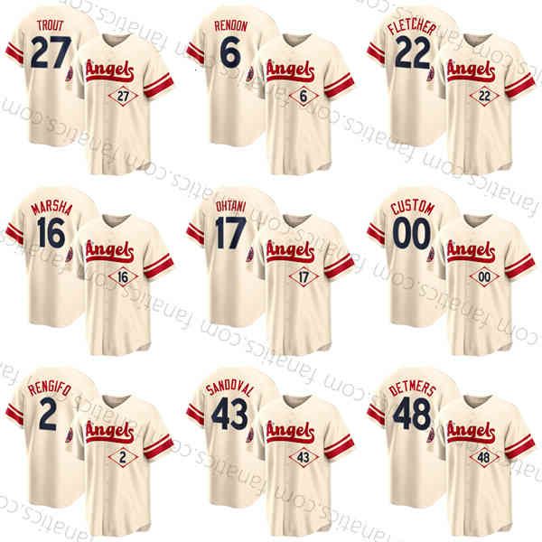 

#17 shohei ohtani baseball jersey mike trout angels anthony rendon jack mayfield max stassi jared walsh taylor ward city connect los angeles, Black