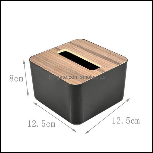 Caixas de tecidos guardanapos Acessórios de decoração de mesa de cozinha barra de jantar home home Garden 1pc Paper Towel Box Wood Facial para entrega de gota 2021 7