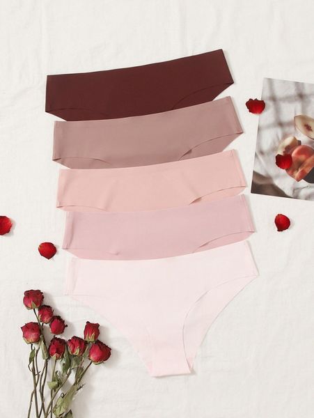 

5pack plain panty set o6dz#, Black;red