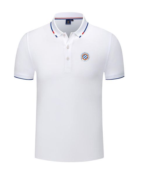 Montpellier HSC POLO da uomo e da donna in broccato di seta a maniche corte con risvolto sportivo T-shirt LOGO personalizzabile