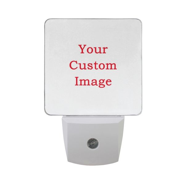 Personalisiertes, benutzerdefiniertes Plug-in-LED-Nachtlicht-Set mit 2 automatischen Dämmerungssensor-Lampen für Schlafzimmer, Badezimmer, Küche, Flur, Treppen 220707