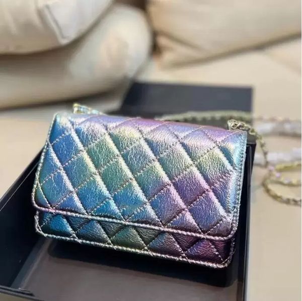 

fm bags women classic laser colorful mini flap purse quilted crossbody bags shouldere bag with chain card holder sacoche designer handbags