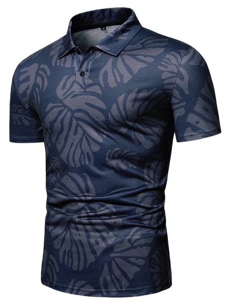 

men tropical print polo shirt l3xn#, White;black