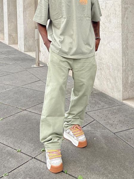 

men's pants clothes casual summer streetwear aesthetic solid color soft comfy baggy straight leg trousers essentialsmen's, Black