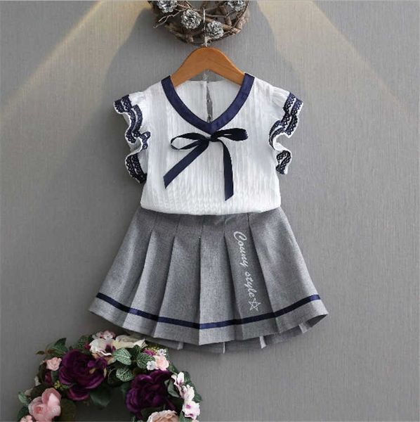 

kid baby girl toddler clothes set t shirt tutu dress 2pcs kids clothing set, White