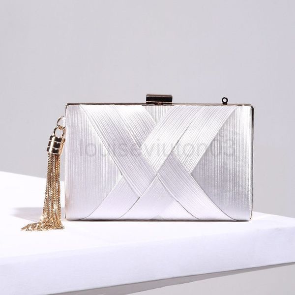 

designer cc even bag woman cheongsam dinner bag fashion womens satin woven small square tassel banquet dress hand holding oblique cross wome