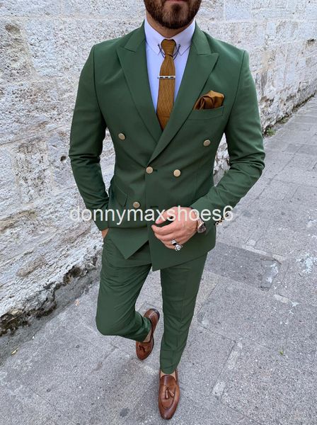

men's suits & blazers green business casual suit men's two-piece groom man suit wedding banquet men, White;black