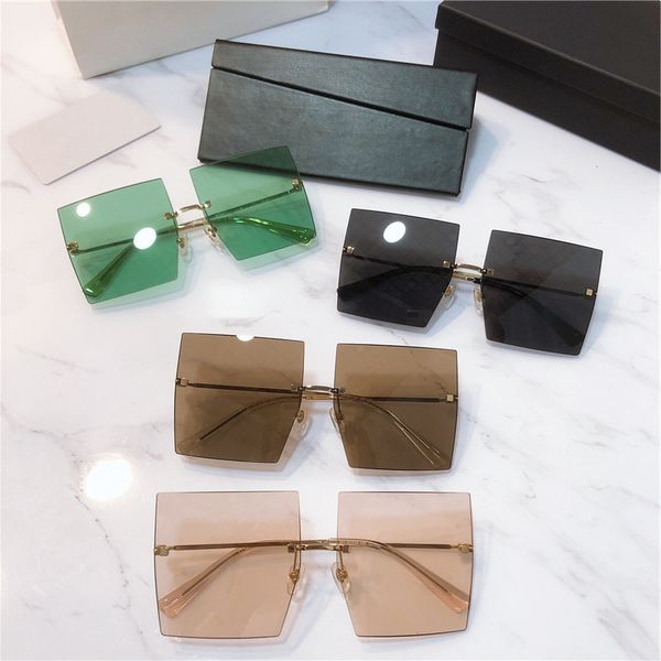 

50% discount for factory direct salesnew d family ultra light frameless small net red same large frame sunglasses women's cd0123, White;black