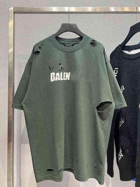 

designer shirt bbalencaigas high version b home correct paris popularity recommended men's and women's same short sleeve t-shirt a, White;black