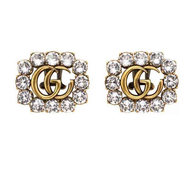 

rhinestone square brilliant diamonds earrings women's exaggerated round face thin jewelry necklace, Silver