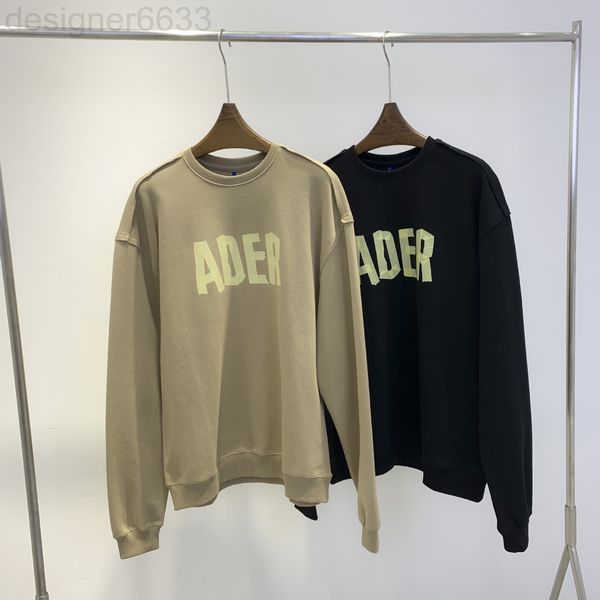 

women's hoodies & sweatshirts designer ader sweater brand spring autumn origami letter tape printed round neck men's women's, Black
