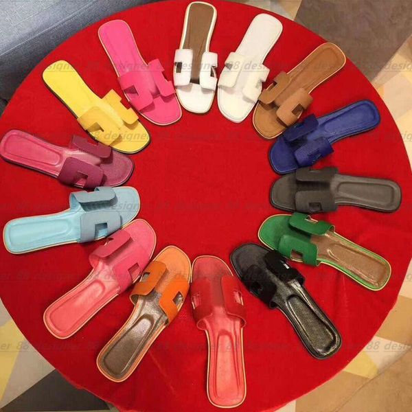 

2022 beach luxury designer slippers classic flat women summer sandals lady cartoon big head genuine leather fashion women shoes sneakers, Black