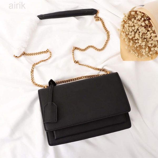 

luxury designer bags flap chain bag hardware sunset fashion one shoulder messenger bags womens handbags wallets handbag