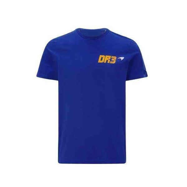 

summer f1 formula one mclaren team norris ricardo dr3 royal blue short sleeve men s 2022, White;black