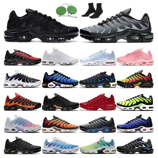 

2022 tn plus casual shoes designer mens outdoor chaussures tns trainers sports sneakers university blue oreo triple black sunset gradient hy