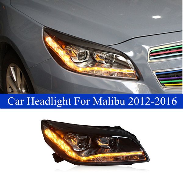 Cabeça para Chevrolet Malibu LED Montagem de faróis 2012-2016 Transformar faróis de sinal alto Ângulo de raio