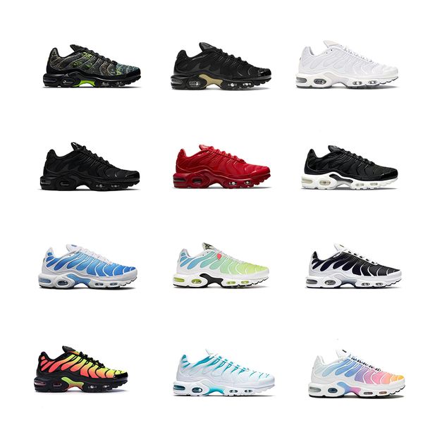

designer tn plus 3 running shoes tn mens women triple white black laser blue volt glow oreo mas chaussures air max