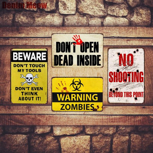 

beware of wife plaque vintage metal tin signs home bar pub decorative metal plates coming in open wall stickers art poster