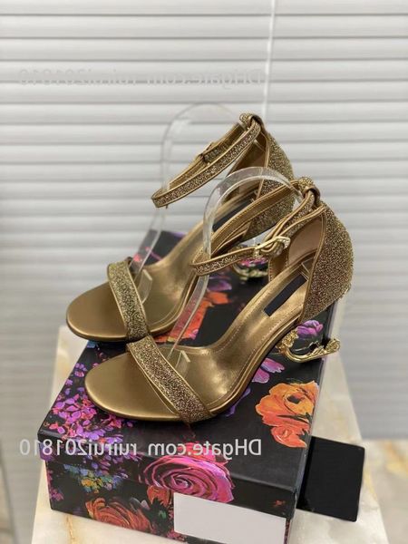 

shoes version sandals fashion metal letter heel 9cm high heels luxury designer leather bottom dress shoe 34-42