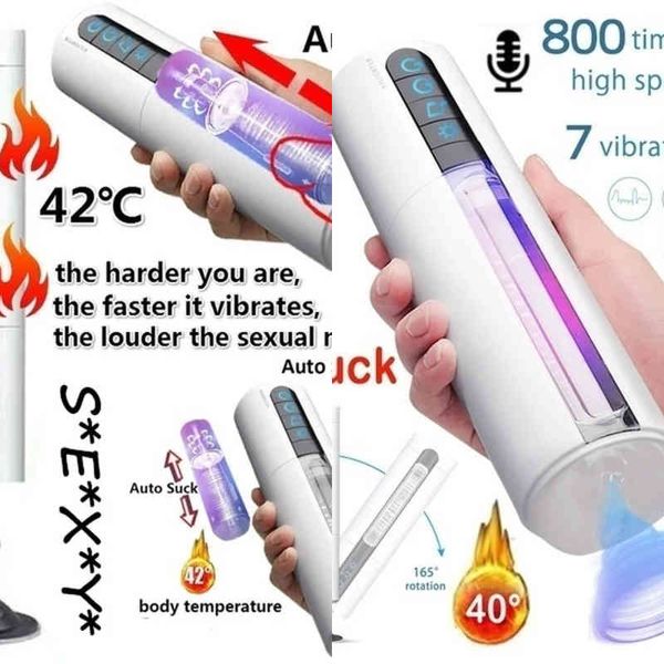 Nxy Masturbators Воздушный насос мужской мастурбатор чашка Auto Suck Smart Heating Masturbing Real Pussy Sucking Vigina Masturbation Sex Toys для мужчин 220507