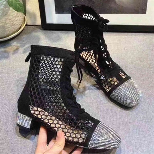 

boots women's crystal sole summer and autumn shoes fashion series, Black