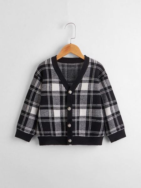 

toddler boys plaid pattern cardigan she01, Blue