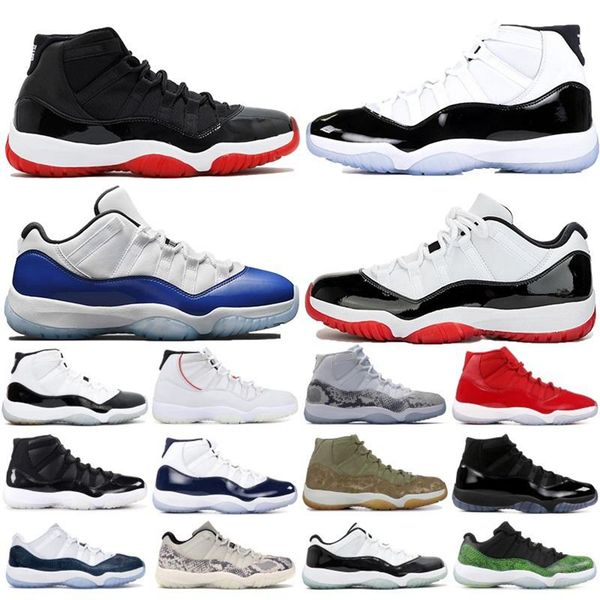 

11 11s basketball shoes high sneakers cherry cool grey animal instinct jubilee bred low white concord citrus men women sports trainers 36-46, Black